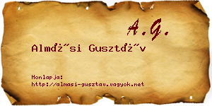 Almási Gusztáv névjegykártya