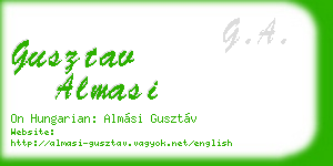 gusztav almasi business card
