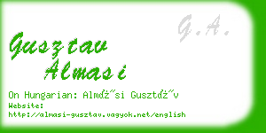 gusztav almasi business card